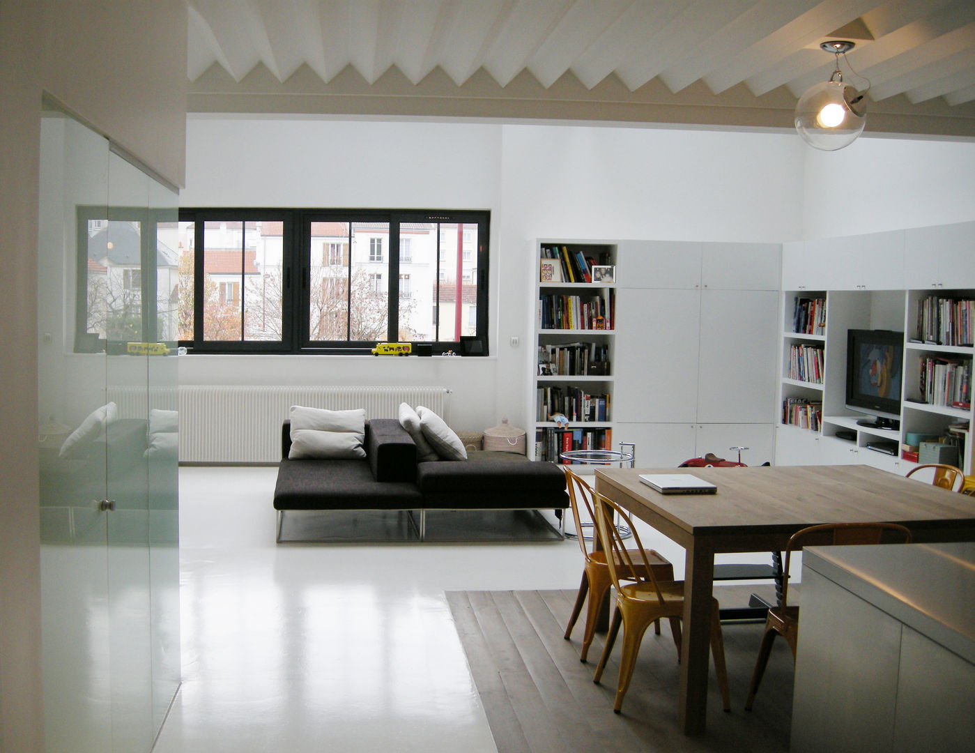 LOFT, Barbara Sterkers , architecte d'intérieur Barbara Sterkers , architecte d'intérieur Ruang Keluarga Modern