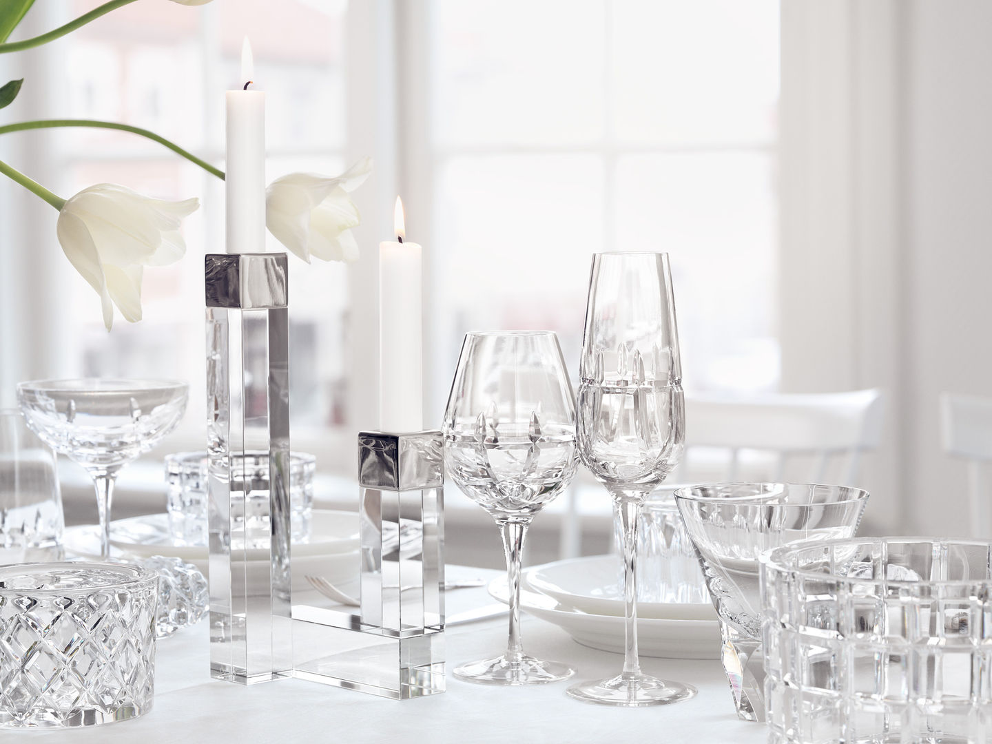 Göz alıcı sofralar, Sofistike Sofistike Sala da pranzo in stile scandinavo Stoviglie & Bicchieri