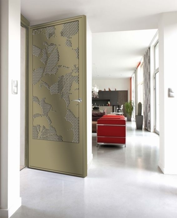 Design contemporain - porte Ginko, Fer forgé Fer forgé