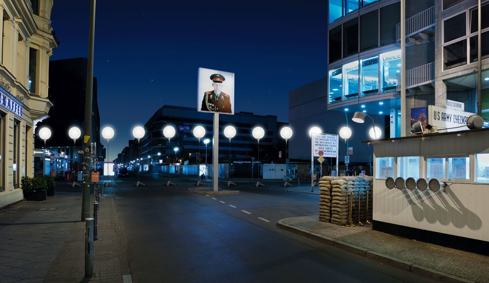 Visualization of the LICHTGRENZE at Checkpoint Charlie homify