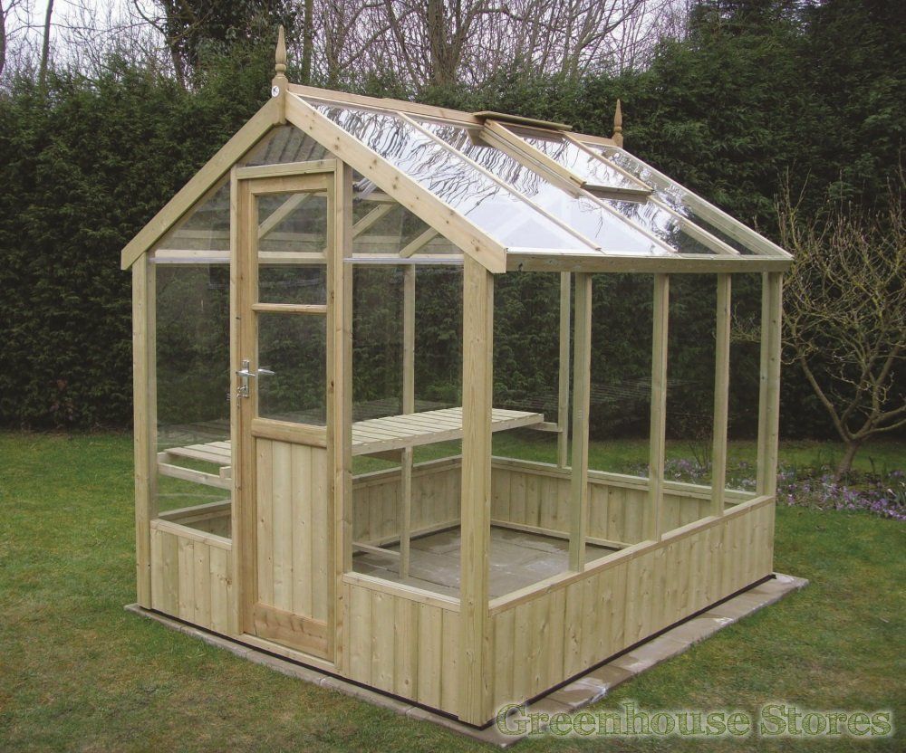 Swallow Kingfisher 6x6 Wooden Greenhouse homify Jardines clásicos Pérgolas e invernaderos