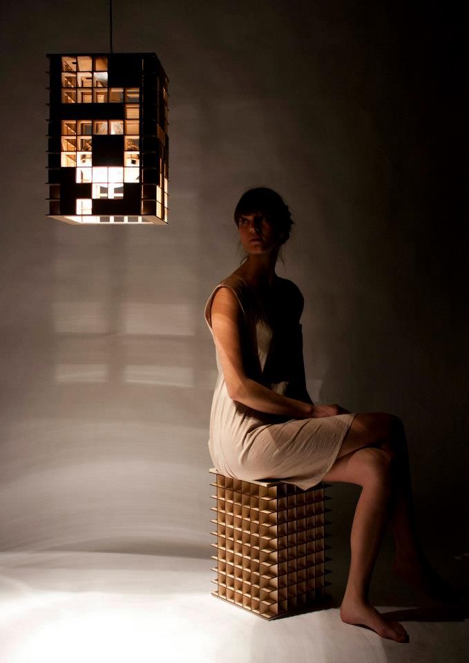 Tetris HangLamp, Alexander Claessen Alexander Claessen インダストリアルデザインの リビング