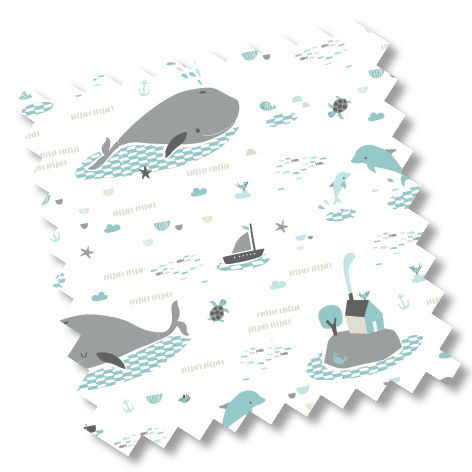 Save the whales, Véronique Petit Designer Textile Véronique Petit Designer Textile Habitaciones para niños de estilo escandinavo Accesorios y decoración