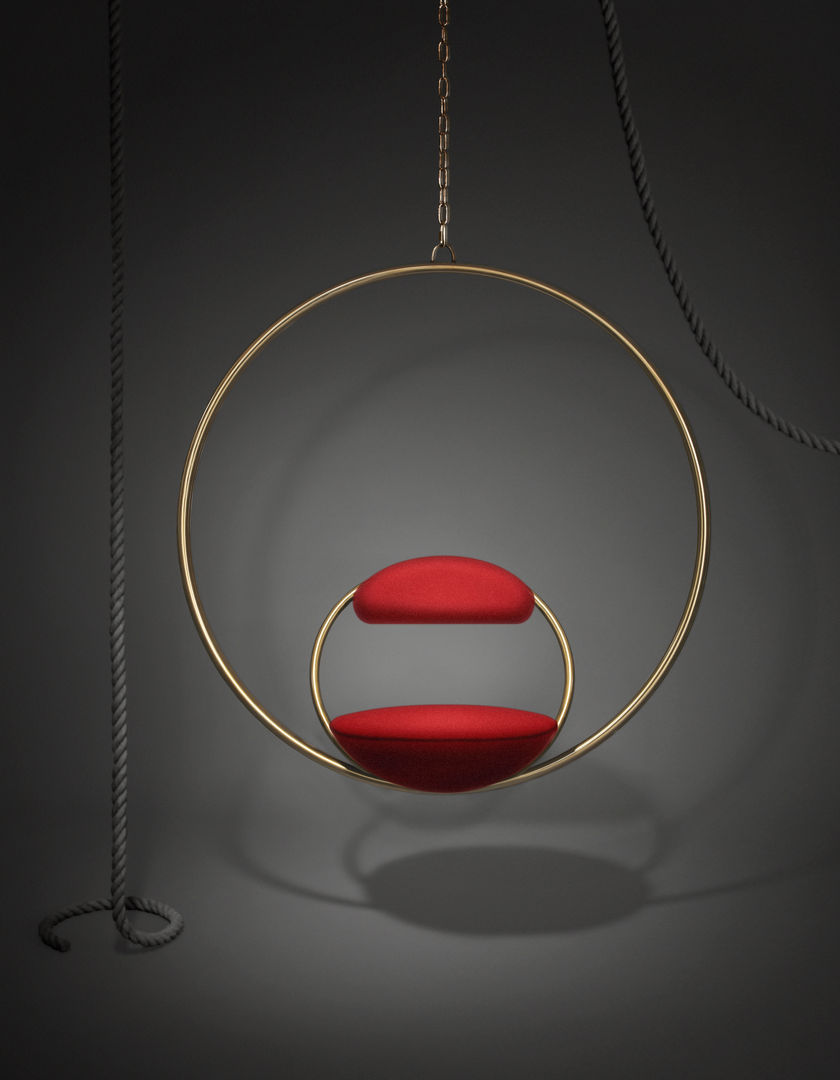 Hanging Hoop Chair Lee Broom Balcones y terrazas de estilo moderno Mobiliario