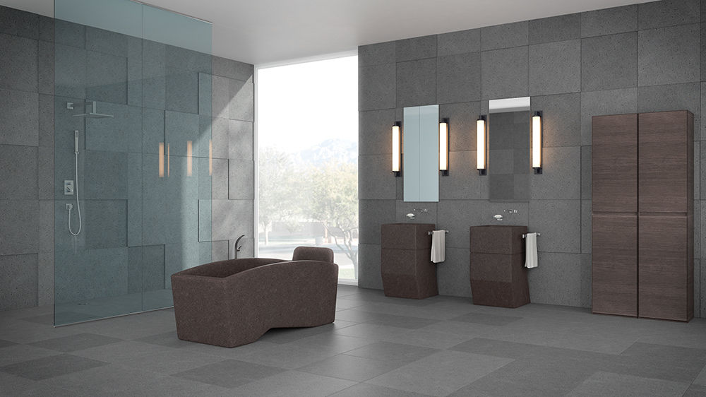 The Lava Stone Bathroom Project Ranieri Pietra Lavica モダンスタイルの お風呂