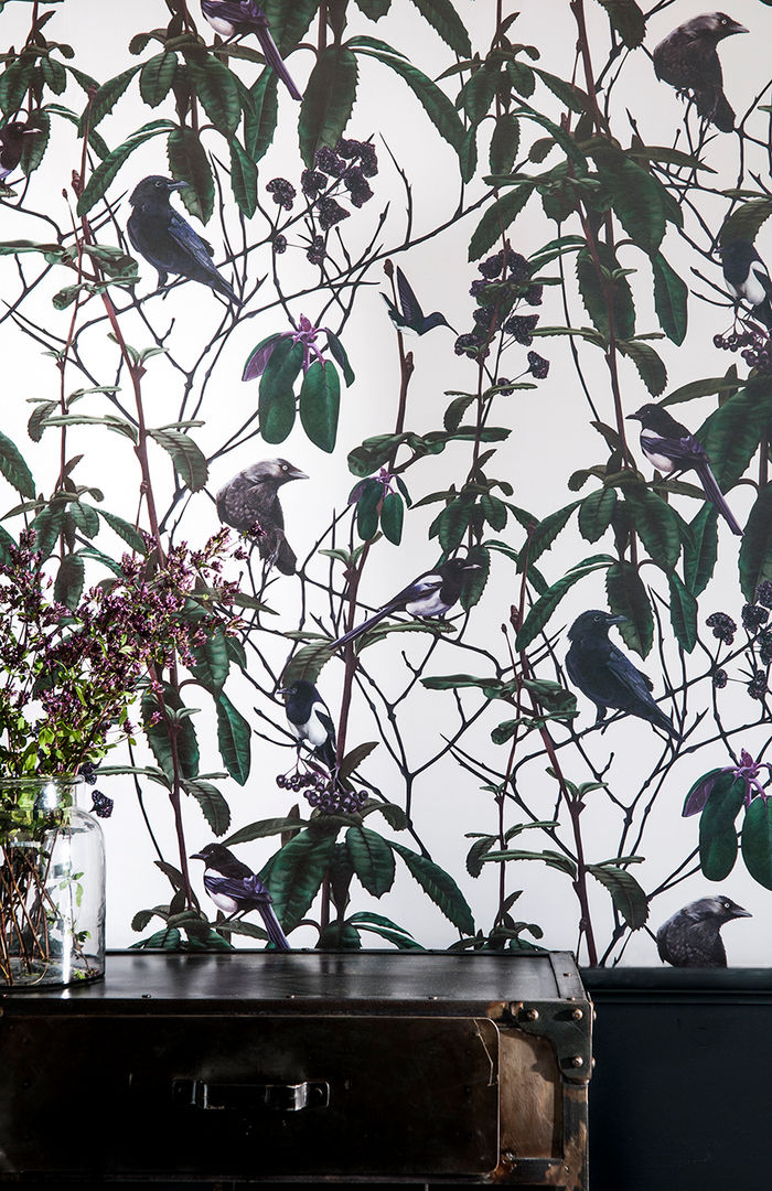 Folia Birds Wallpaper, Witch and Watchman Witch and Watchman Eclectic style walls & floors Wallpaper