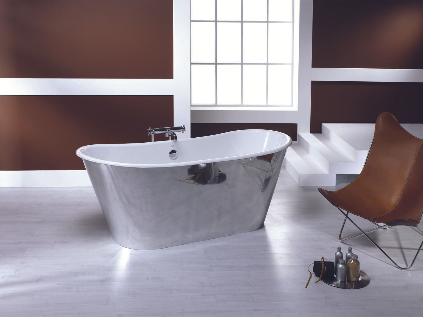 vasca in ghisa TRENDY acciao 170x68cm, bleu provence bleu provence Classic style bathroom Bathtubs & showers