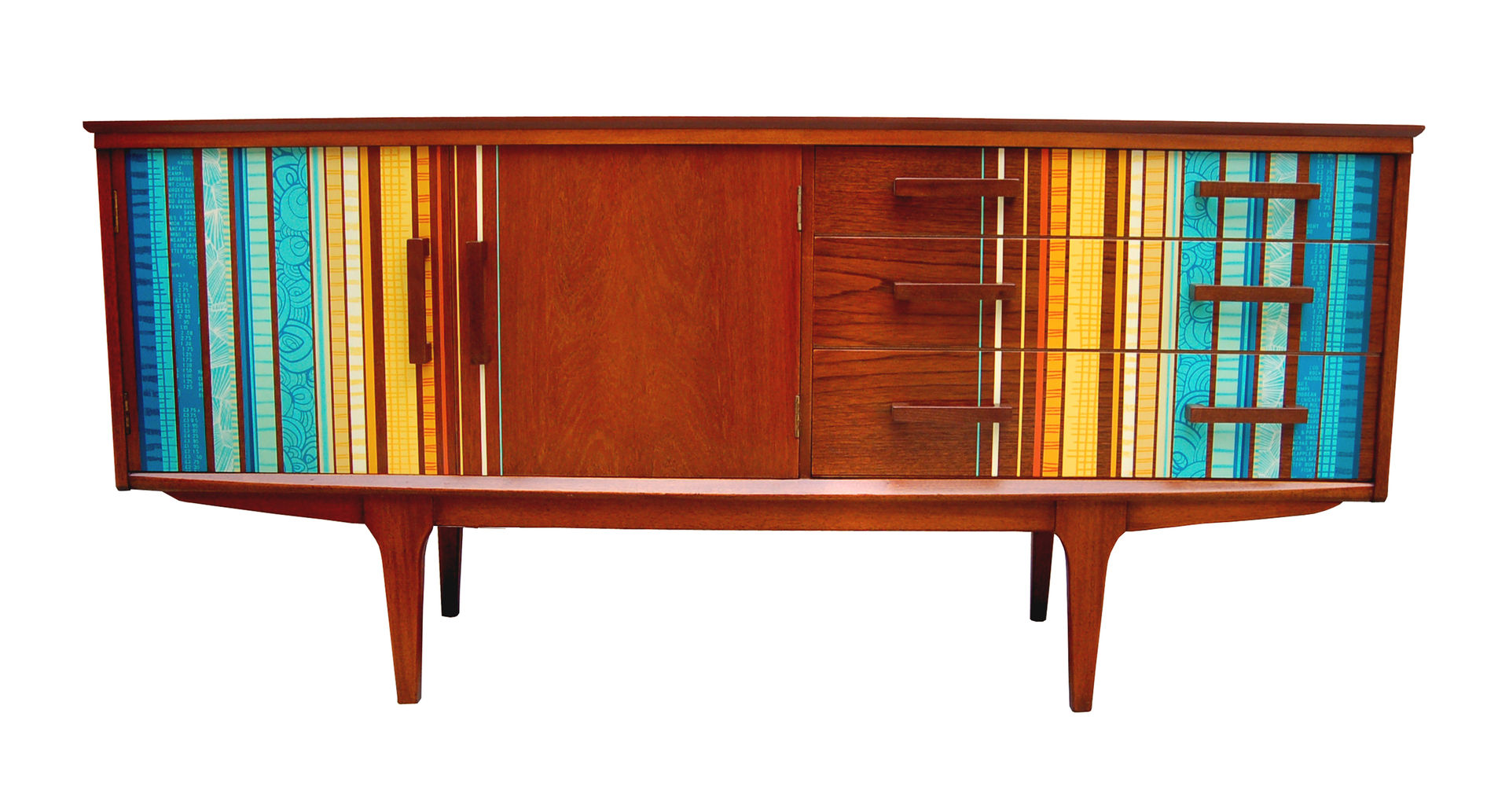 Zoe Murphy- Margate striped sideboard Zoe Murphy غرفة المعيشة خزانات و أدراج جانبية