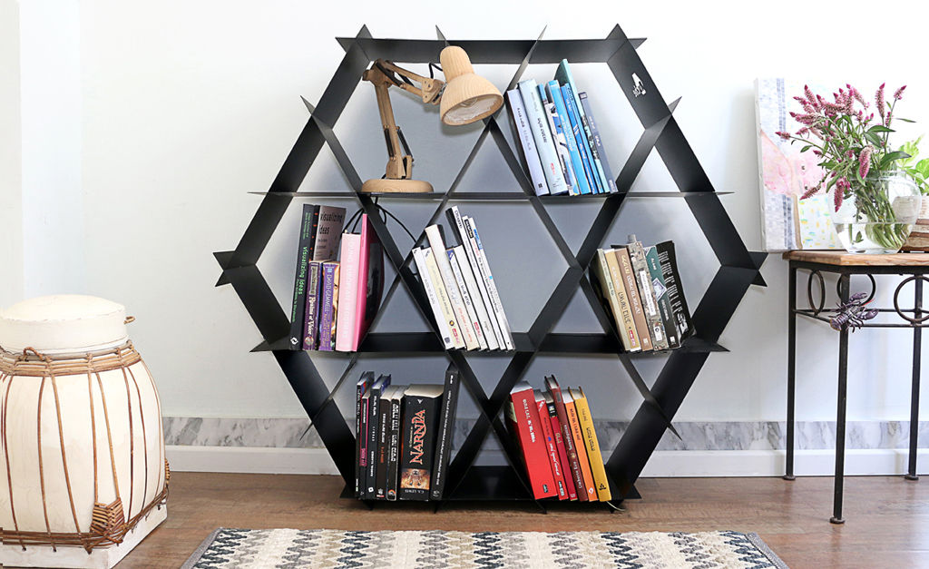 Ruche size Large - aluminum Ruche shelving unit Livings modernos: Ideas, imágenes y decoración Almacenamiento