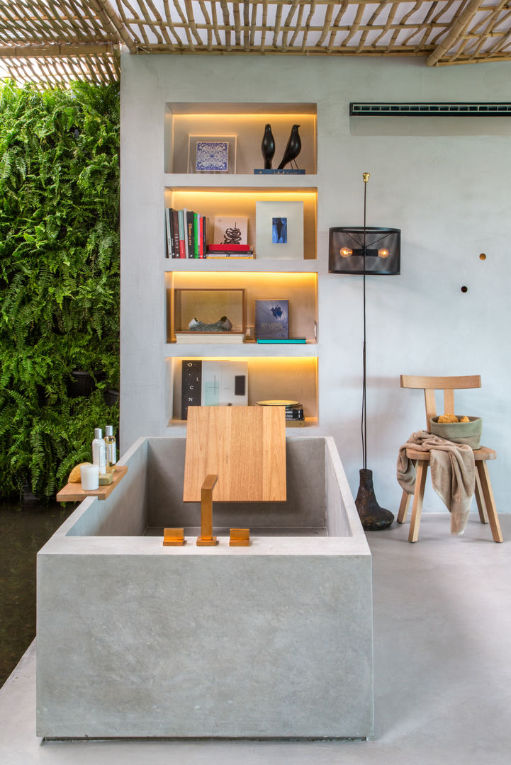 Loft Tropical - Casa Cor 2014, Gisele Taranto Arquitetura Gisele Taranto Arquitetura Modern Bathroom