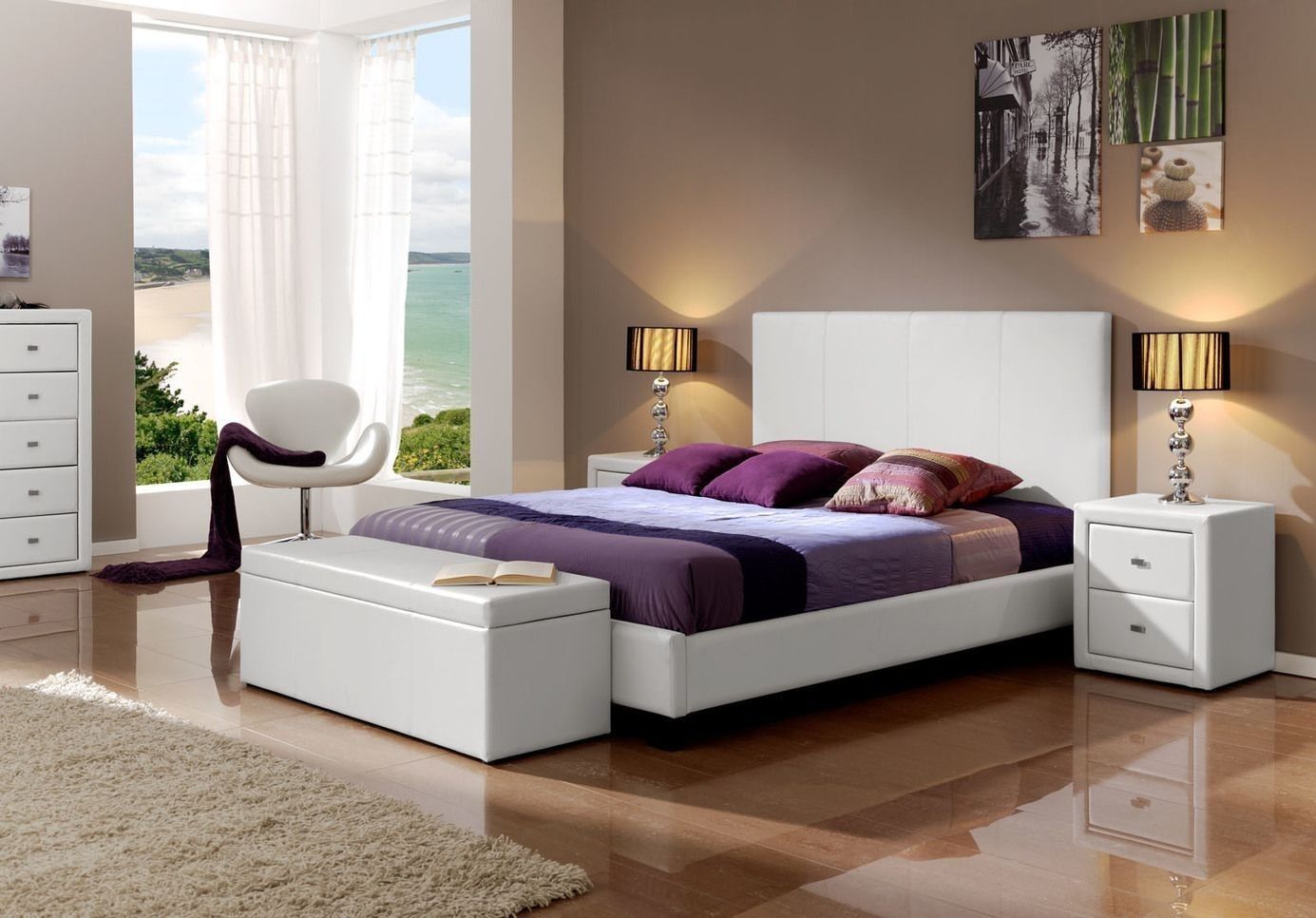 Cama Tapizada Moderna Loup Ámbar Muebles Dormitorios de estilo moderno Camas y cabeceras