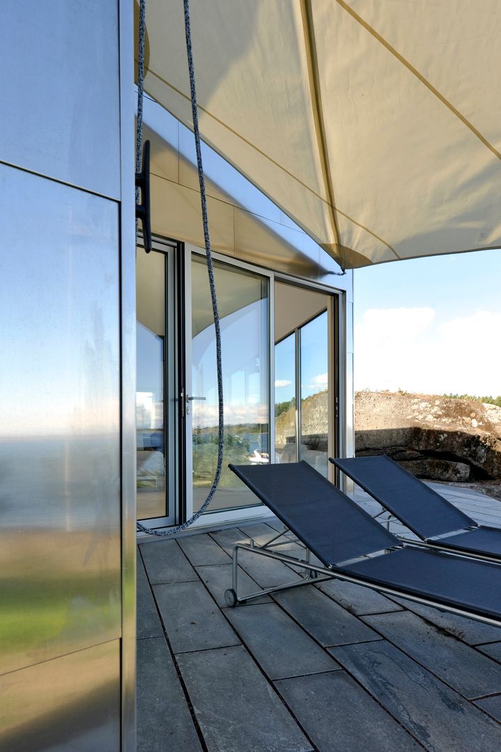 Aluminum Cabin, Jarmund/Vigsnæs AS Arkitekter MNAL Jarmund/Vigsnæs AS Arkitekter MNAL Eklektyczne domy