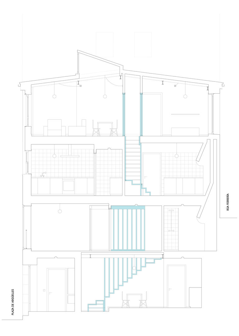 Rehabilitación y ampliación de edificio de viviendas en el Casco Vello. Vigo Estudio de Arquitectura Sra.Farnsworth