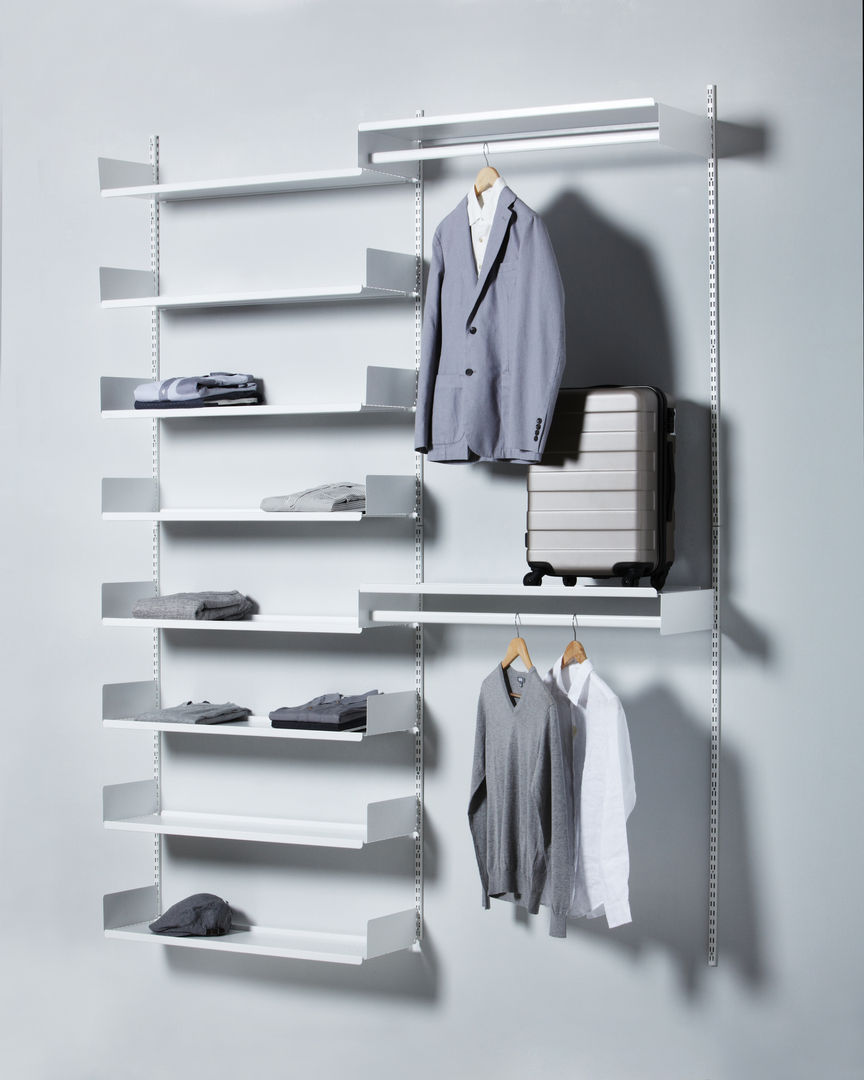 FLOATING SHELVING_OPEN DRESSROOM SOLUTION, THE THING FACTORY THE THING FACTORY モダンデザインの ドレッシングルーム ワードローブ＆引き出し