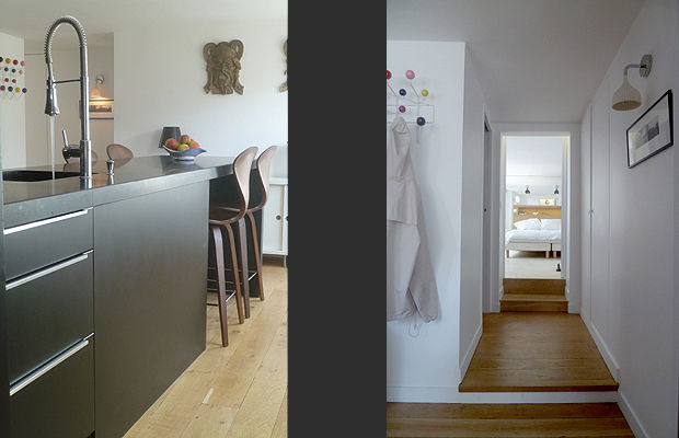 Appartement FCB, BONORA ARCHITECTES BONORA ARCHITECTES Cocinas: Ideas, diseños y decoración Mesas y sillas