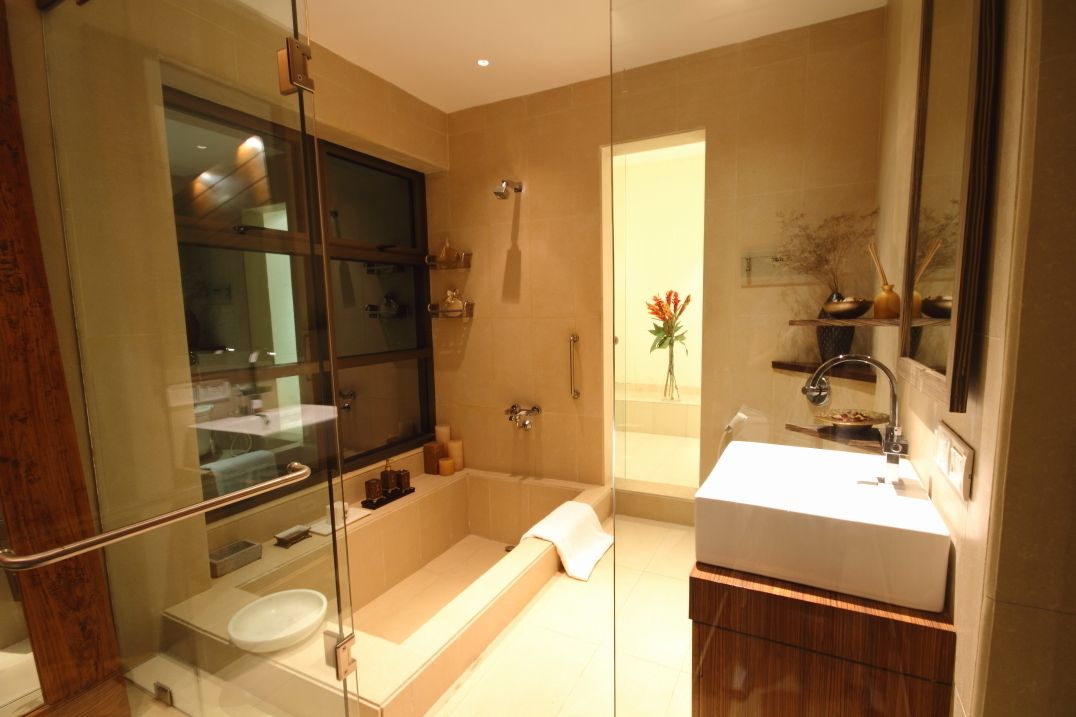 master bath room shahen mistry architects Modern houses