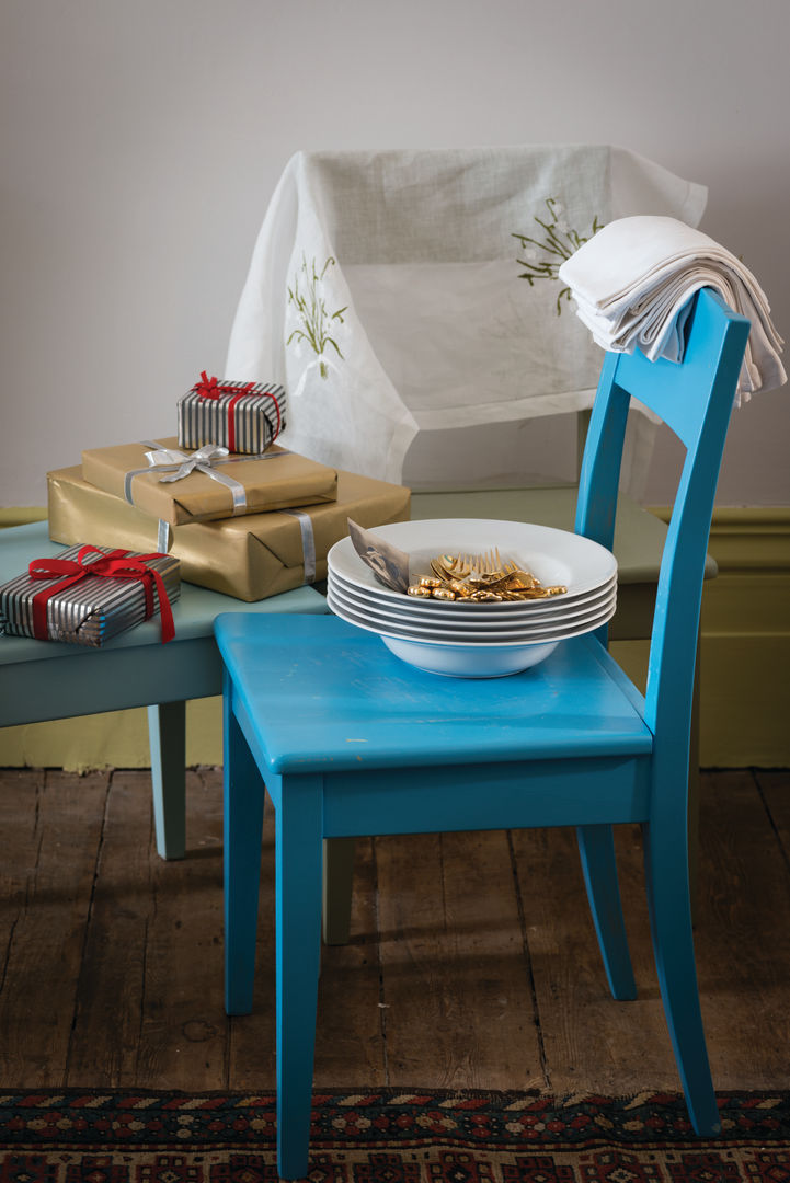 Christmas '14, Farrow & Ball Farrow & Ball غرفة السفرة كراسي ومقاعد