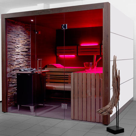 Meine Design-Sauna, corso sauna manufaktur gmbh corso sauna manufaktur gmbh Spa de estilo escandinavo Vidrio