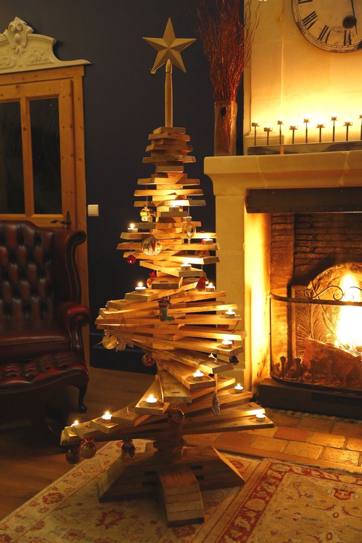 Décoration de Noël en bois de palette, Wood BC Wood BC منازل ديكورات واكسسوارات