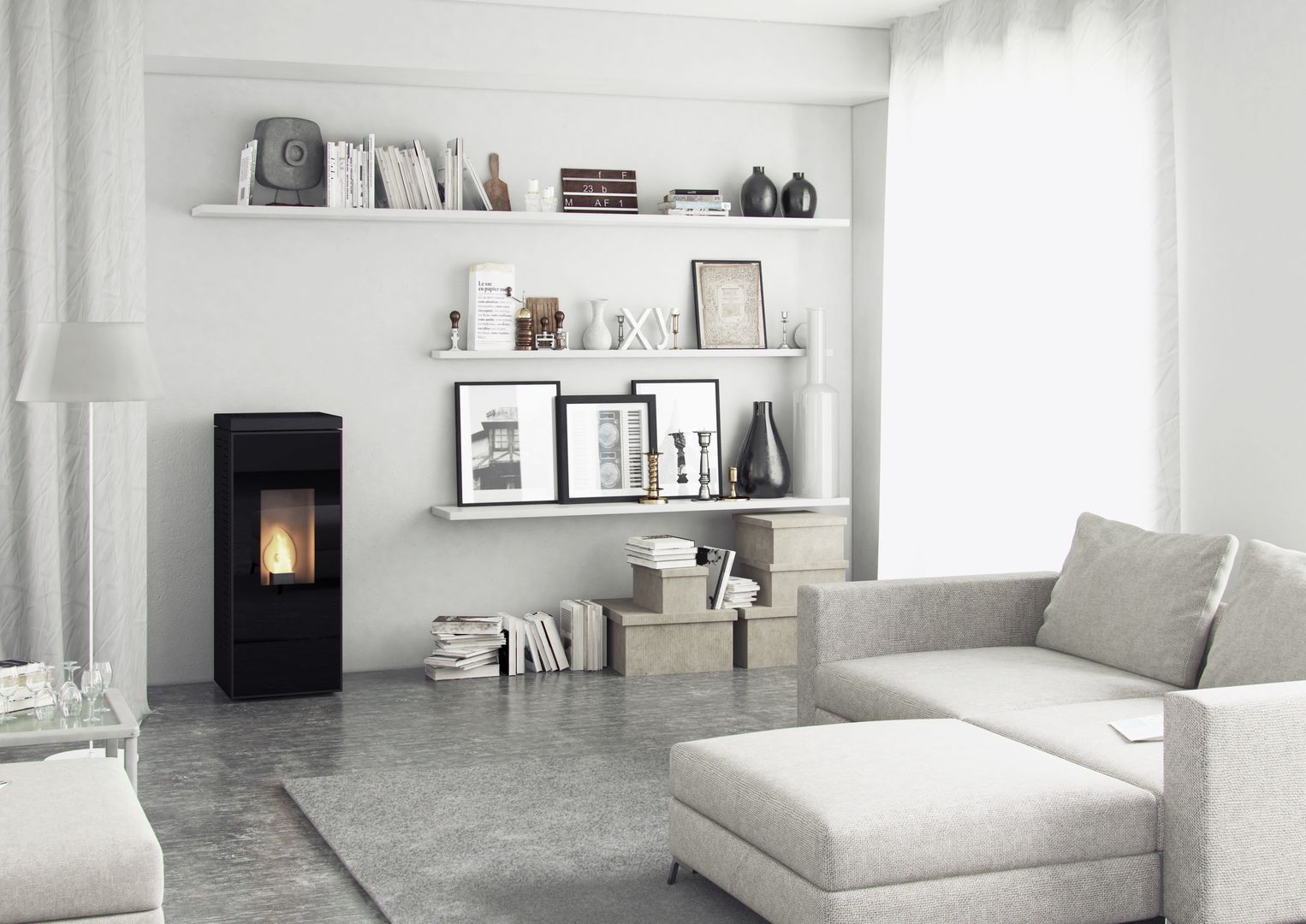 Stufe a pellet Skia Design, MaisonFire MaisonFire Living room Fireplaces & accessories