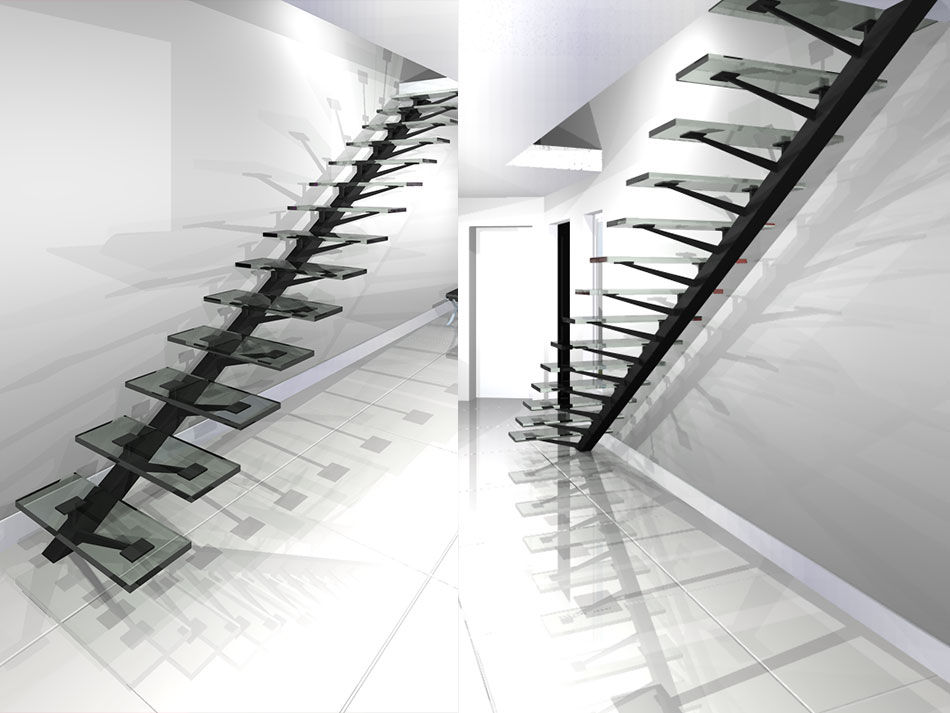 ​Escalier, ATELIER WM ATELIER WM industrial style corridor, hallway & stairs