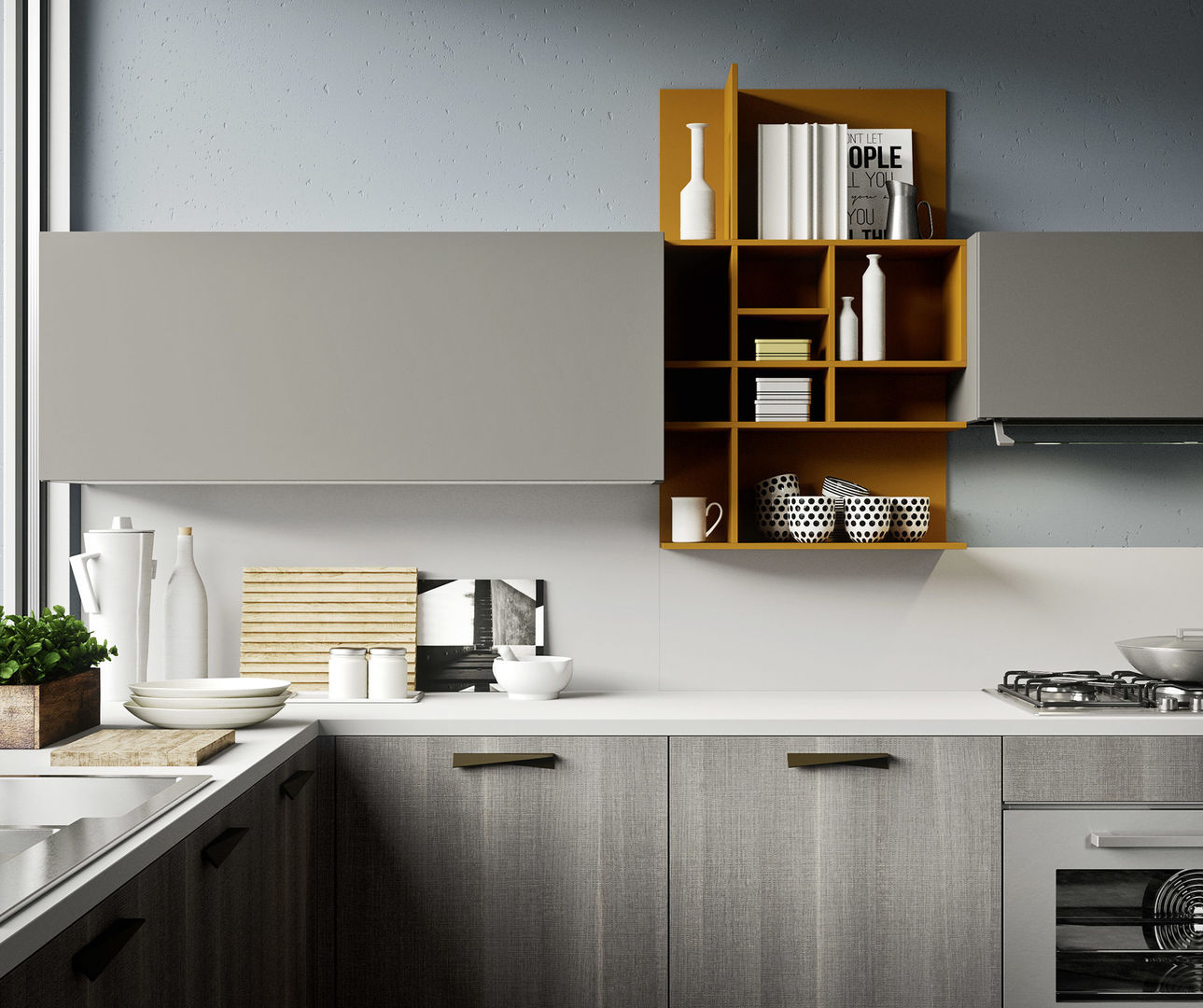 ONE_K handle, Siloma srl Siloma srl Cocinas de estilo moderno Almacenamiento