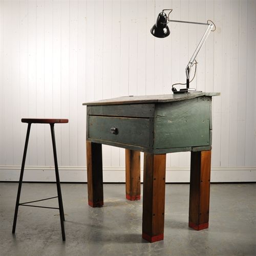 Repurposed Factory Desk, Original House Original House ห้องทำงาน/อ่านหนังสือ โต๊ะทำงาน