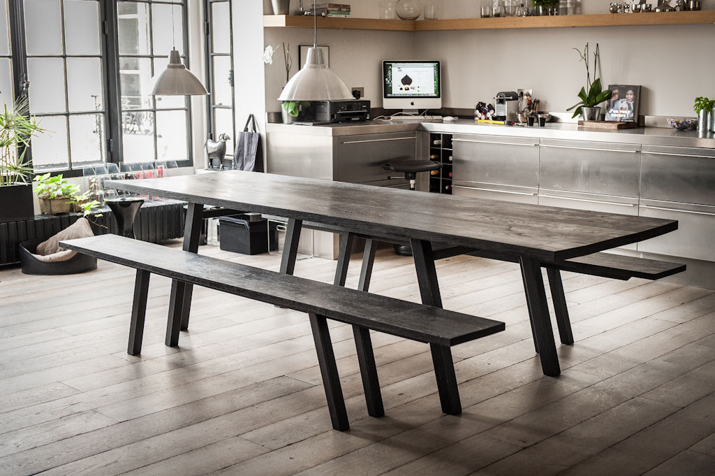 Table Boissière, AdrianDucerf-Mobilier AdrianDucerf-Mobilier Industriële eetkamers Tafels