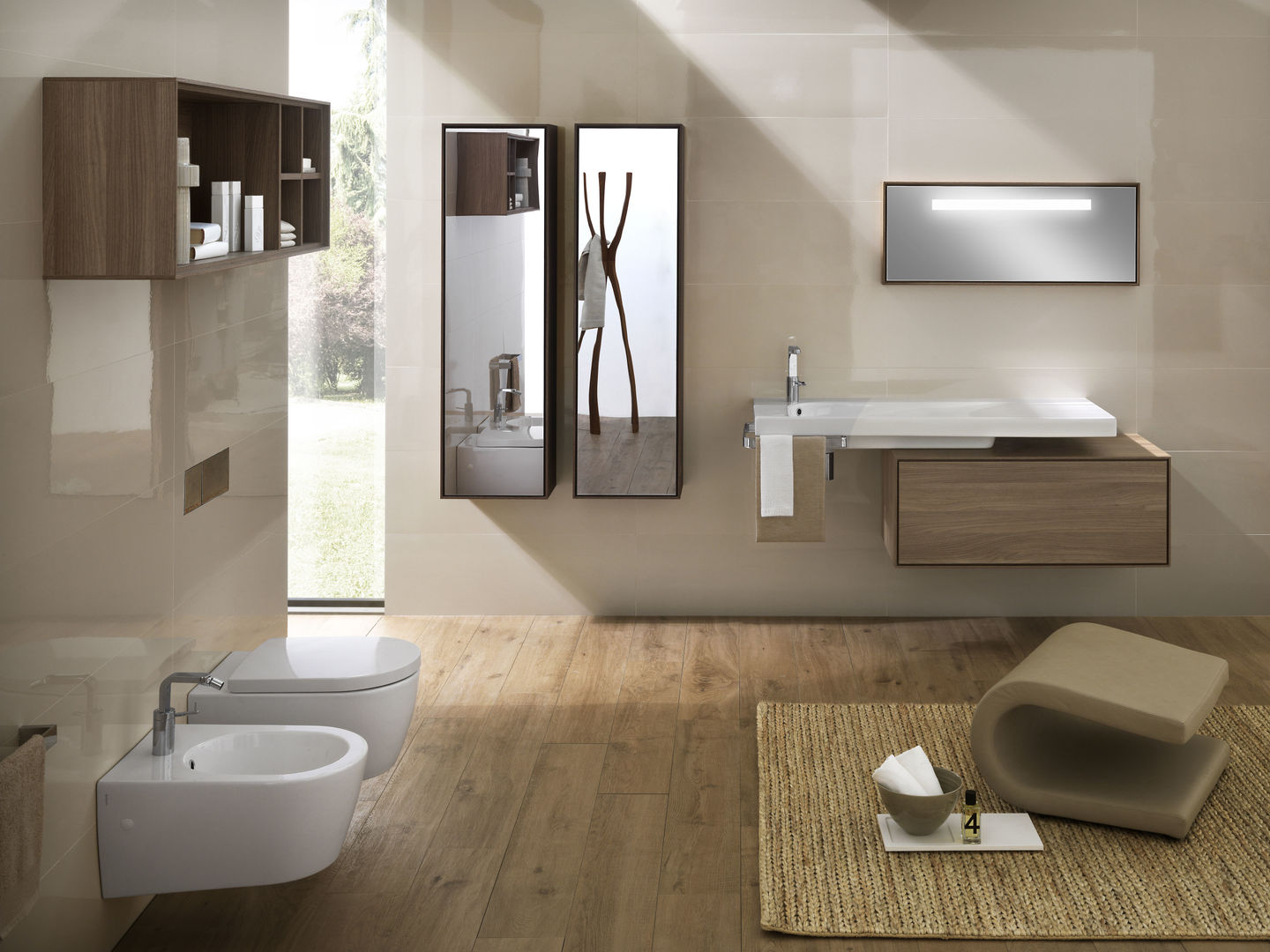 Sistema bagno Sliding Wood System, Hatria Hatria Łazienka Szafki i półki łazienkowe