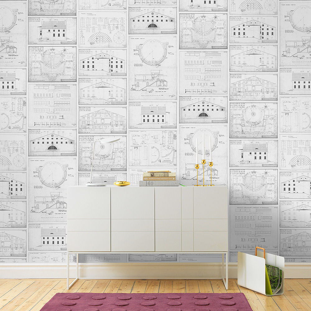 homify Tường & sàn: thiết kế nội thất · bố trí · Ảnh Wallpaper