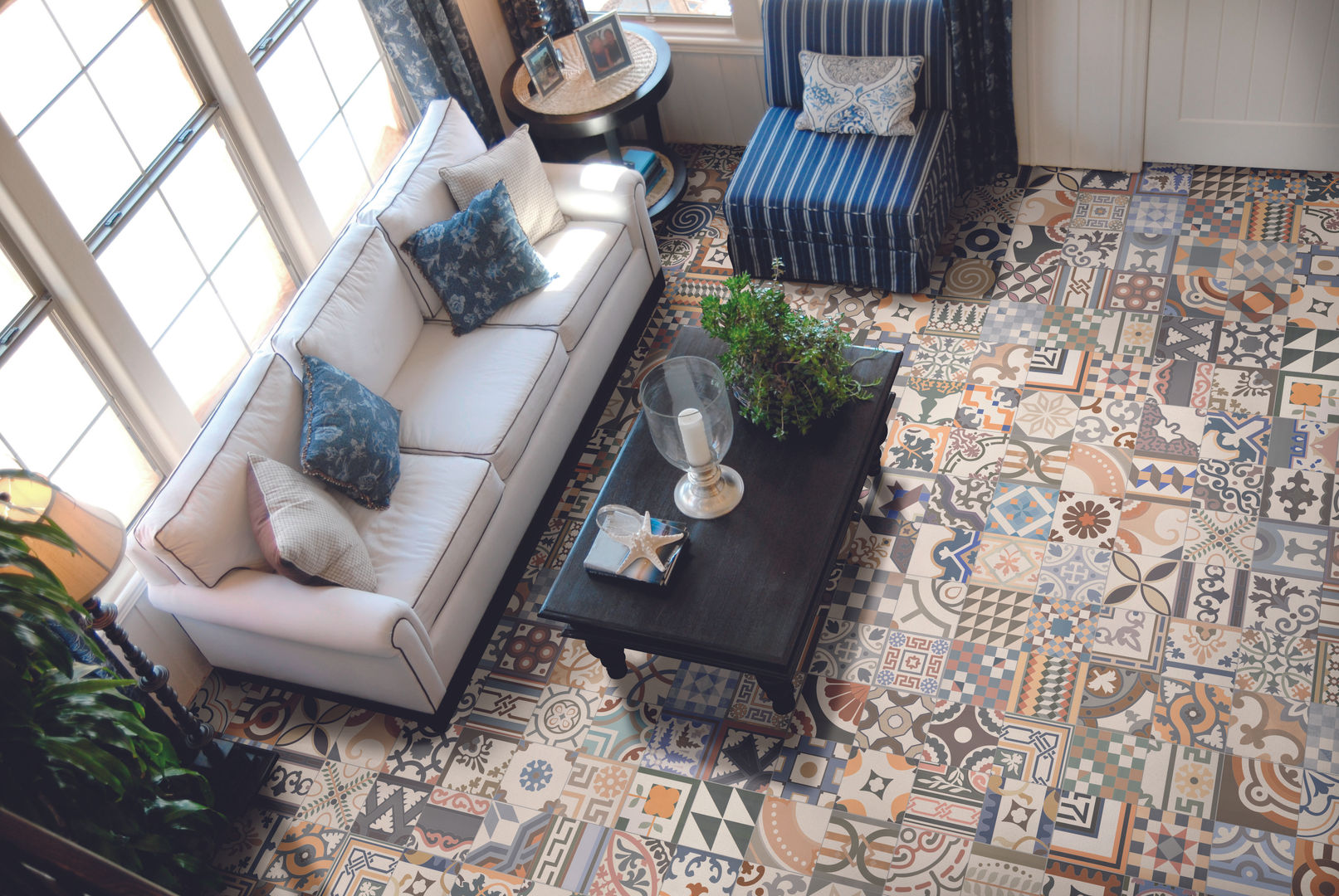 Shoreditch The Baked Tile Company Eclectic style living room