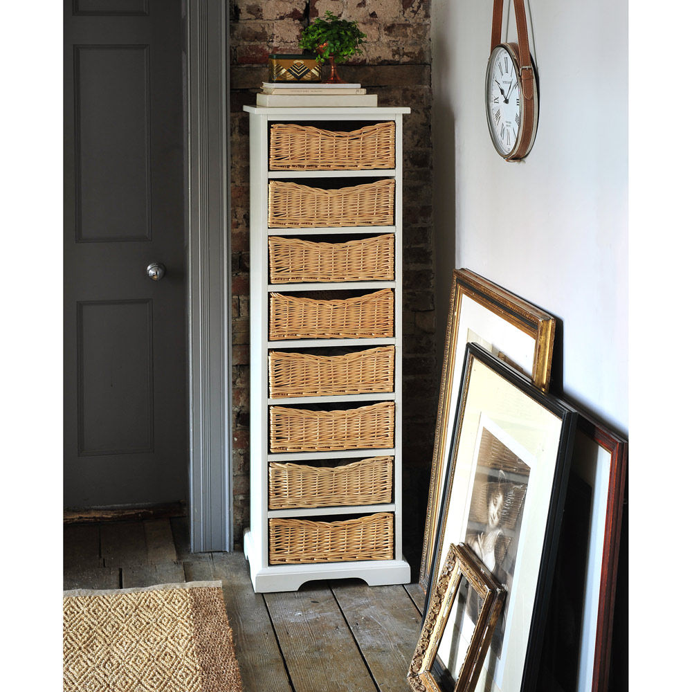 Farmhouse Ivory Tallboy The Cotswold Company Country style living room Shelves