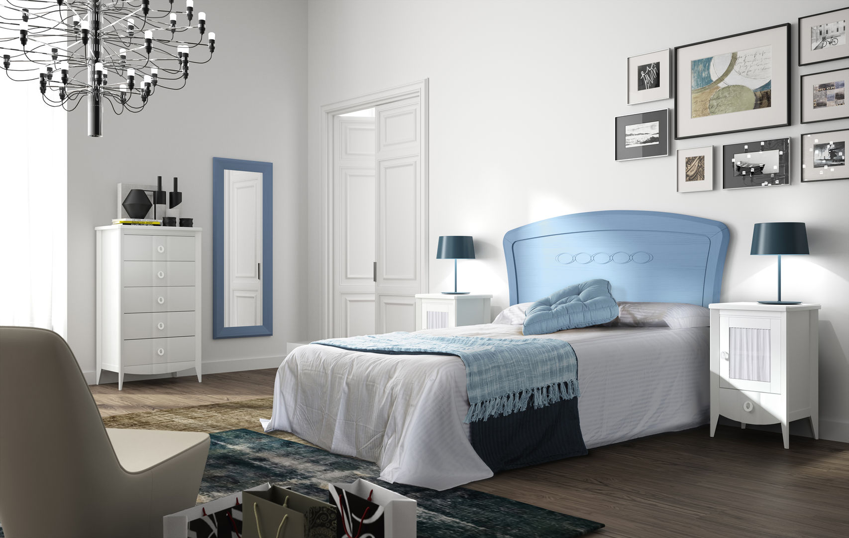 Zona Noche, ELIZANA ELIZANA Mediterranean style bedroom Beds & headboards