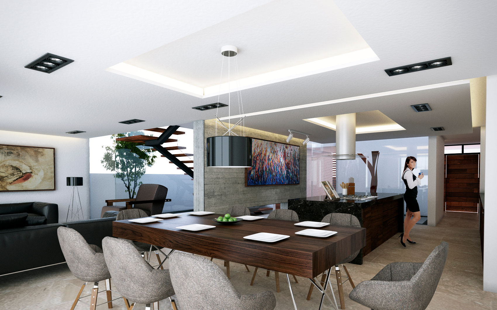 MITICA RESIDENCIAL , ALONSO ARQUITECTOS ALONSO ARQUITECTOS Minimalist dining room