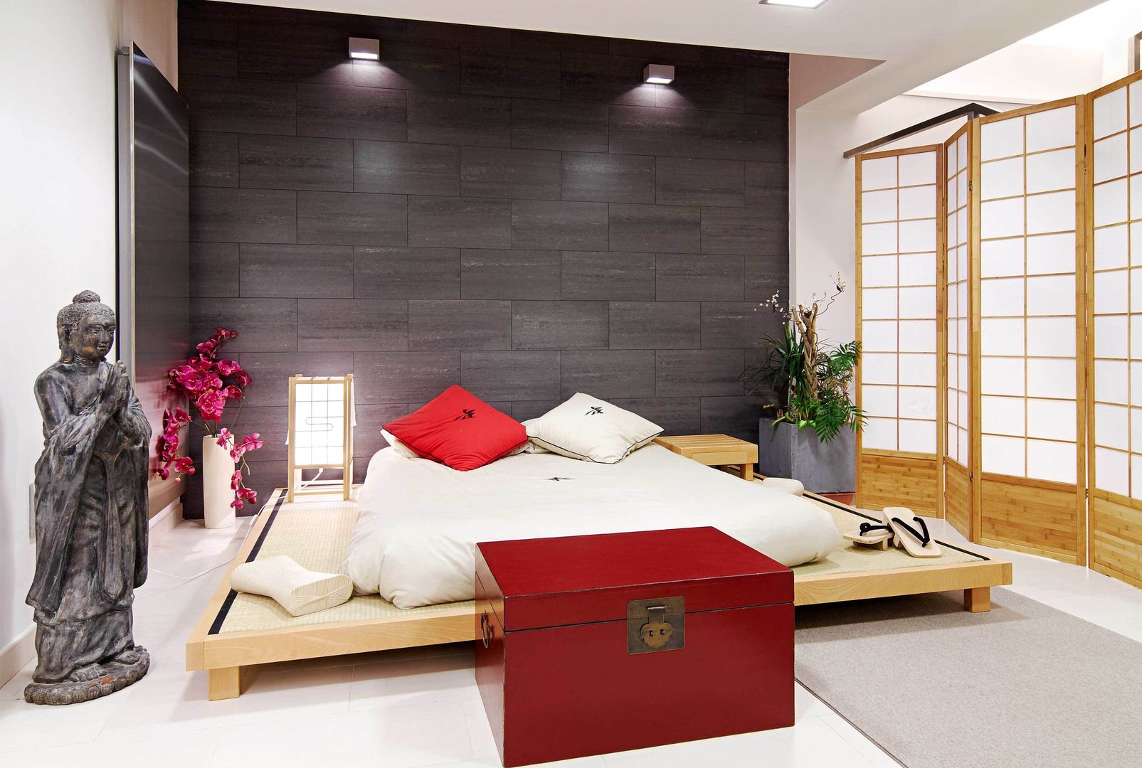 Un Oasis de Vivienda: Casa para Parejas Jóvenes con Psicina, Arte y más , FANSTUDIO__Architecture & Design FANSTUDIO__Architecture & Design Asian style bedroom