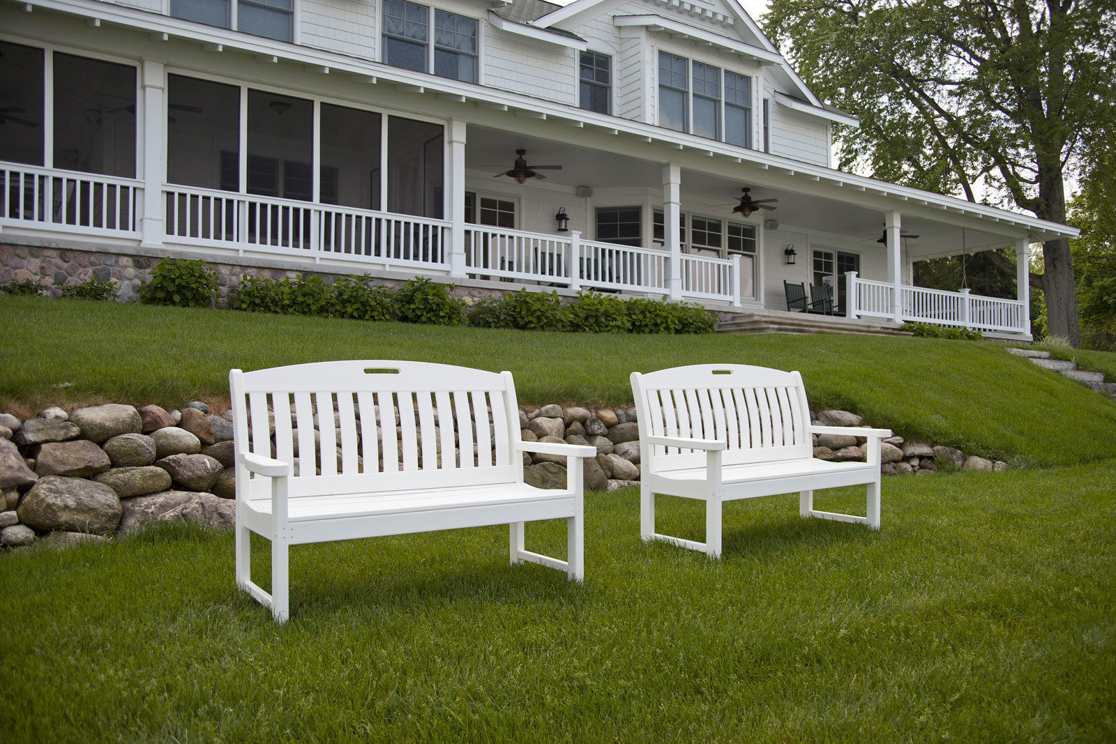 CASA BRUNO bancos de jardín y columpios de porche de poly-madera para el jardín, Casa Bruno American Home Decor Casa Bruno American Home Decor 商業空間 ホテル