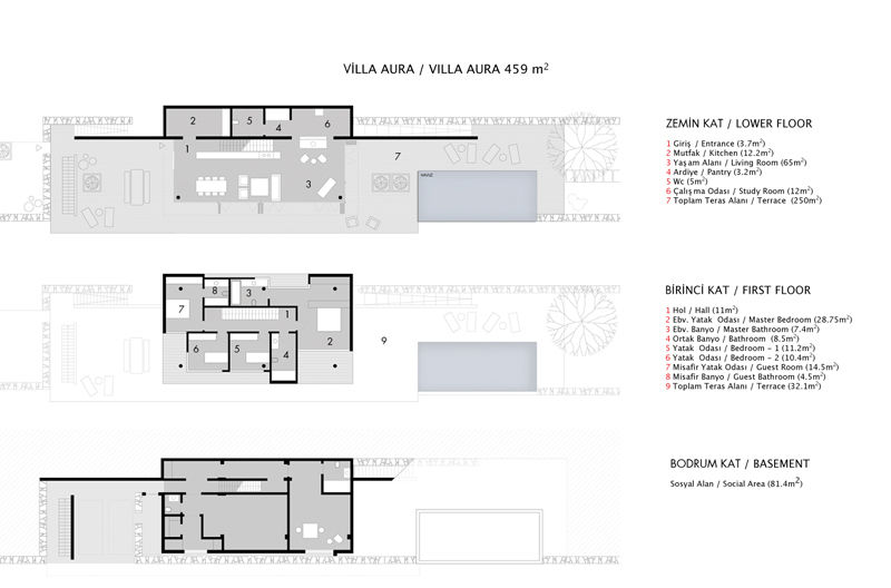 House C4- C4 Evi, HANDE KOKSAL INTERIORS HANDE KOKSAL INTERIORS Casas estilo moderno: ideas, arquitectura e imágenes