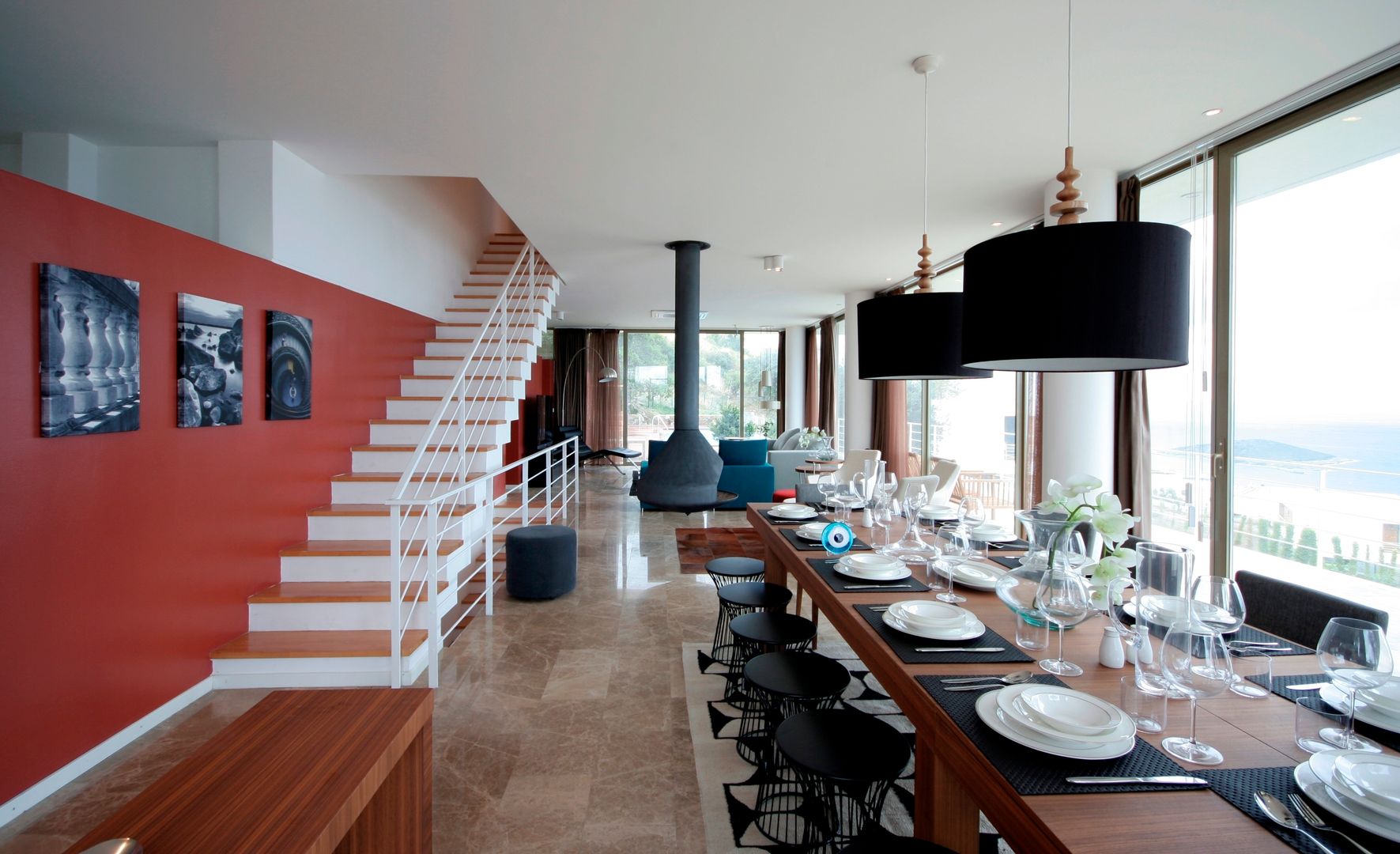 House C3 - C3 Evi, HANDE KOKSAL INTERIORS HANDE KOKSAL INTERIORS Modern dining room