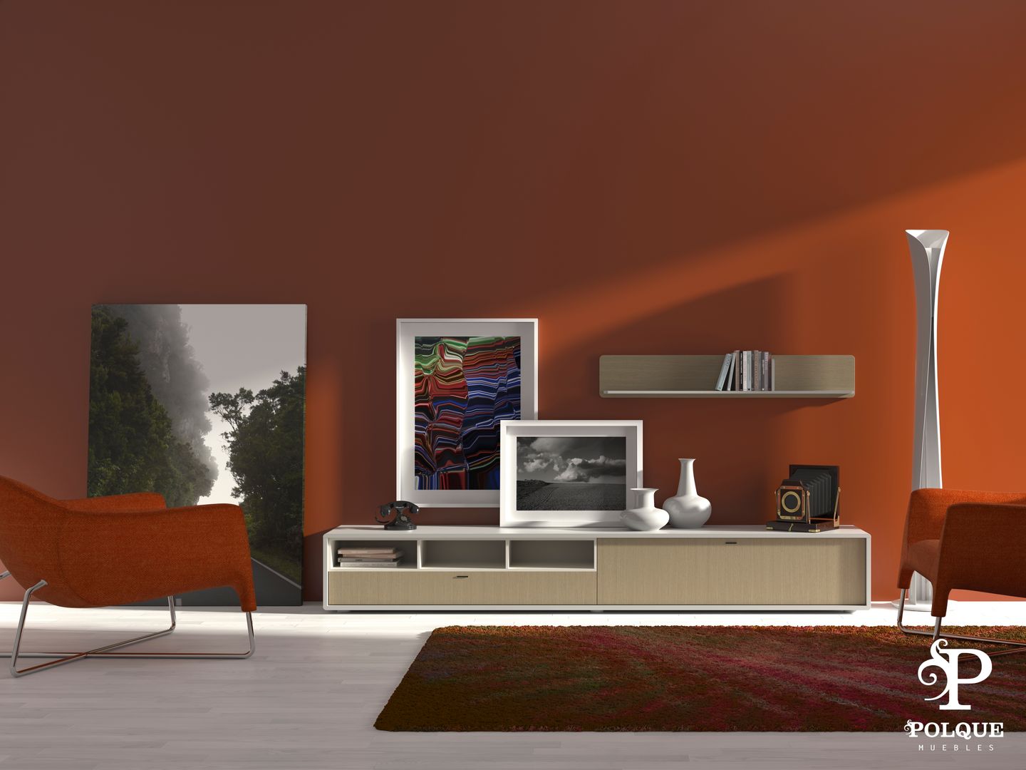 Salón NORDIC 2 Mobiliario y Decoración Salas de estilo escandinavo Muebles de televisión y dispositivos electrónicos