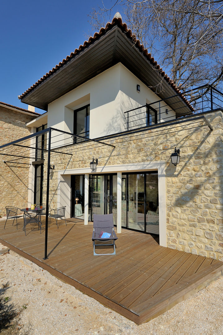 EXTENSION D'UNE MAISON, JOSE MARCOS ARCHITECTEUR JOSE MARCOS ARCHITECTEUR Modern conservatory