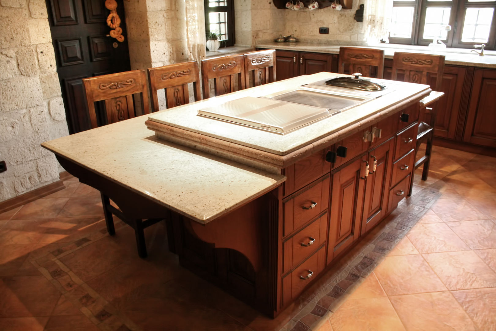 Ş.E. ÖZTÜRKERİ ÇEŞME VİLLASI, As Tasarım - Mimarlık As Tasarım - Mimarlık Kitchen Cabinets & shelves