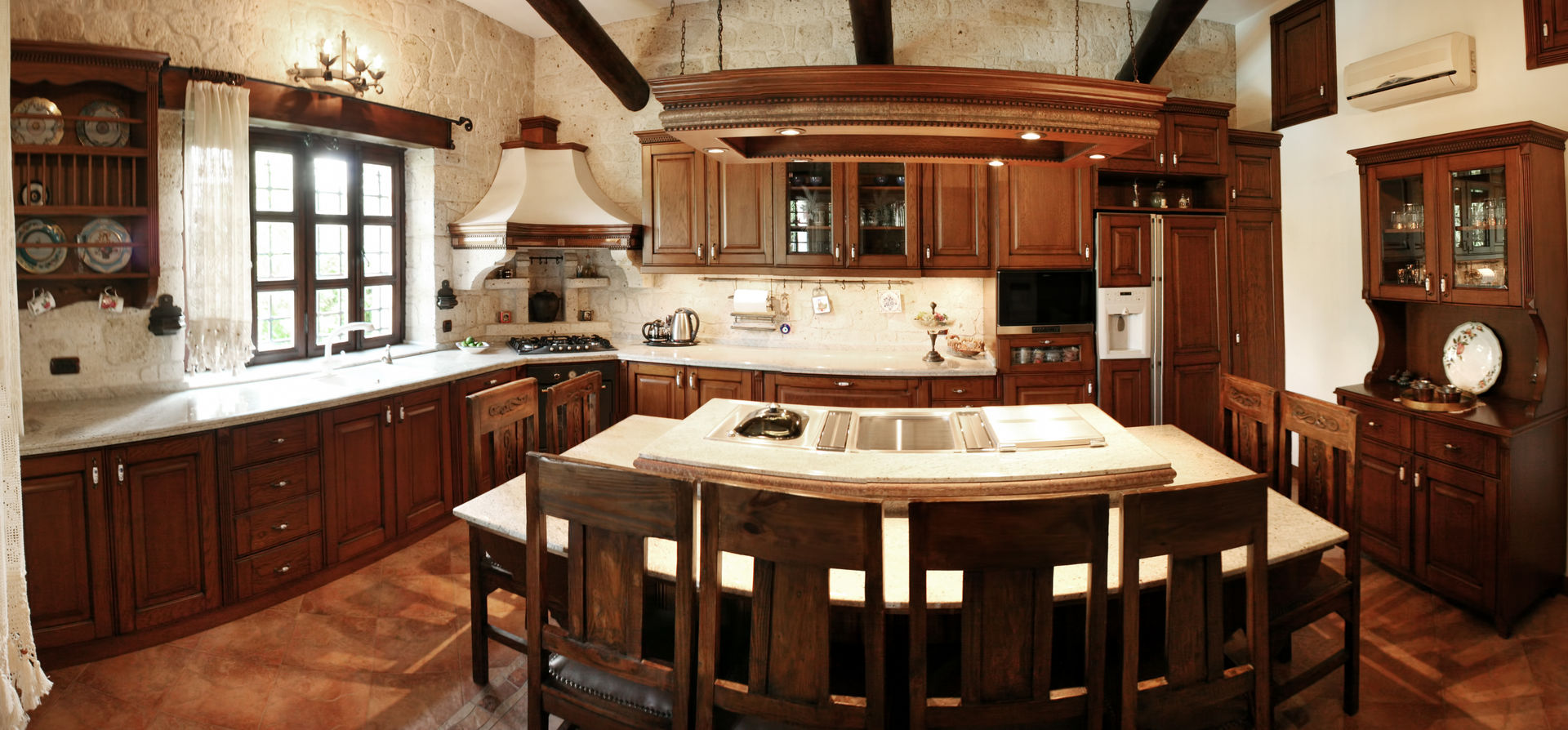 Ş.E. ÖZTÜRKERİ ÇEŞME VİLLASI, As Tasarım - Mimarlık As Tasarım - Mimarlık Dapur Gaya Rustic Cabinets & shelves