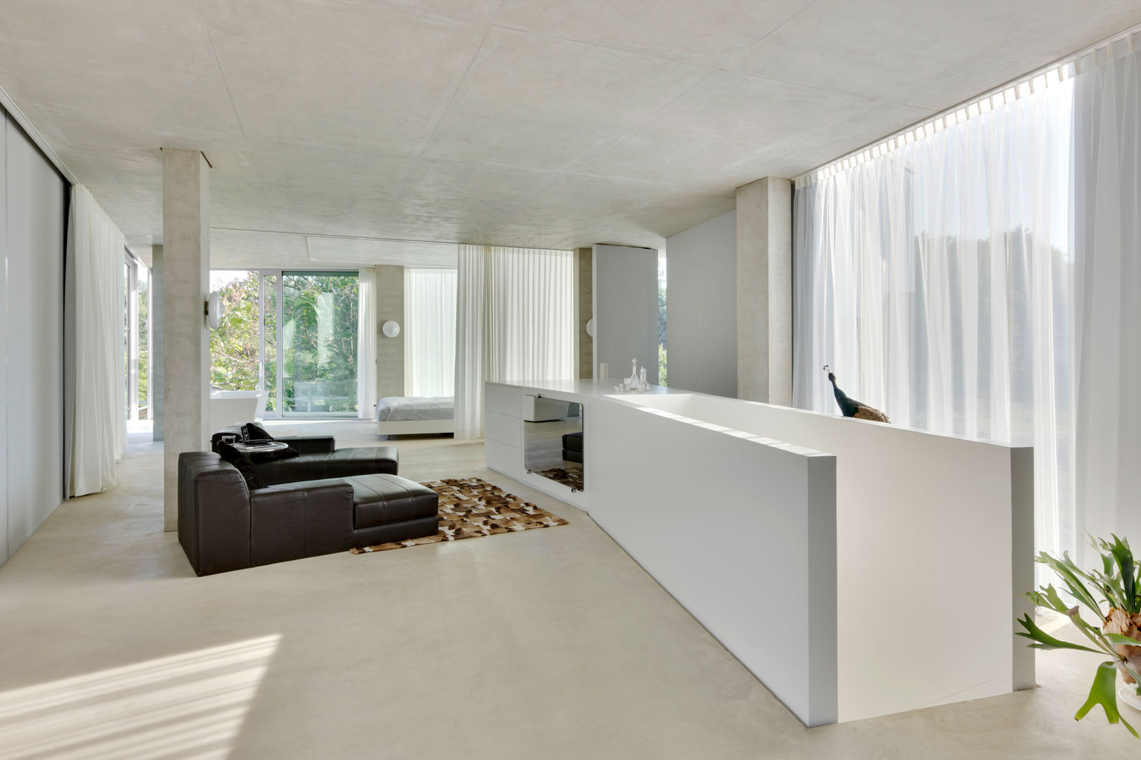 H' House, Wiel Arets Architects Wiel Arets Architects Moderne Wohnzimmer Sofas und Sessel