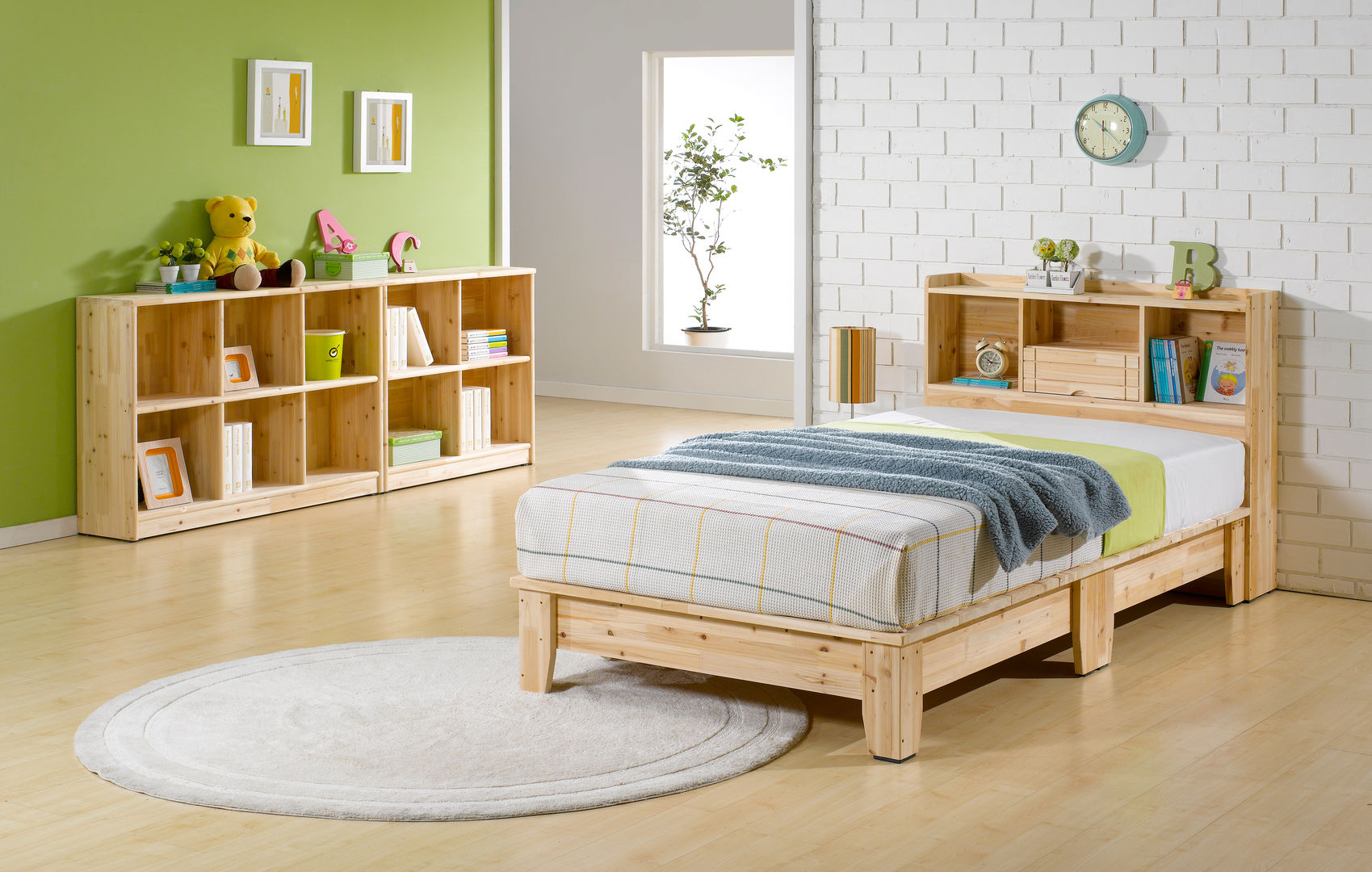 삼나무 친환경 원목 가구, 심서방가구 심서방가구 モダンスタイルの寝室 ベッド＆ヘッドボード