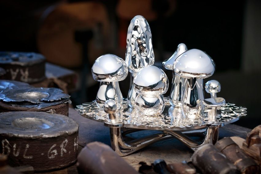 "Magic Mushrooms" by Wolfgang Joop, Wiener Silber Manufactur Wiener Silber Manufactur غرفة السفرة Accessories & decoration