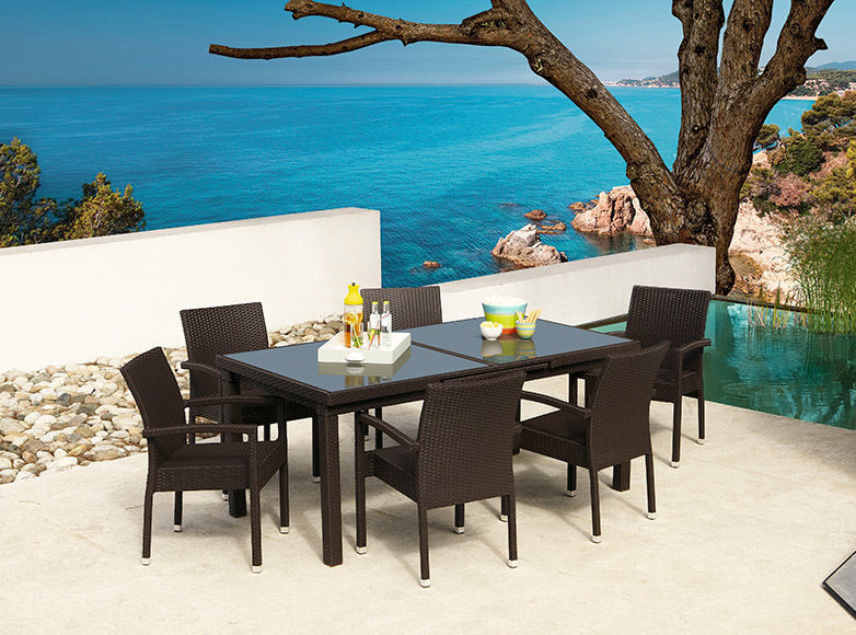 Conjunto comedor asturias Jardini -Muebles de jardín Jardines de estilo mediterráneo Mobiliario