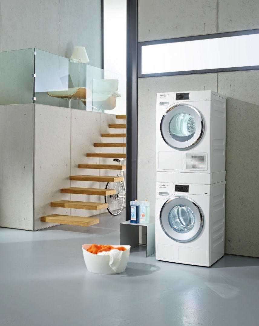 Waschmaschine W1 und Trockner T1, Miele & Cie. KG Miele & Cie. KG Kitchen design ideas Large appliances