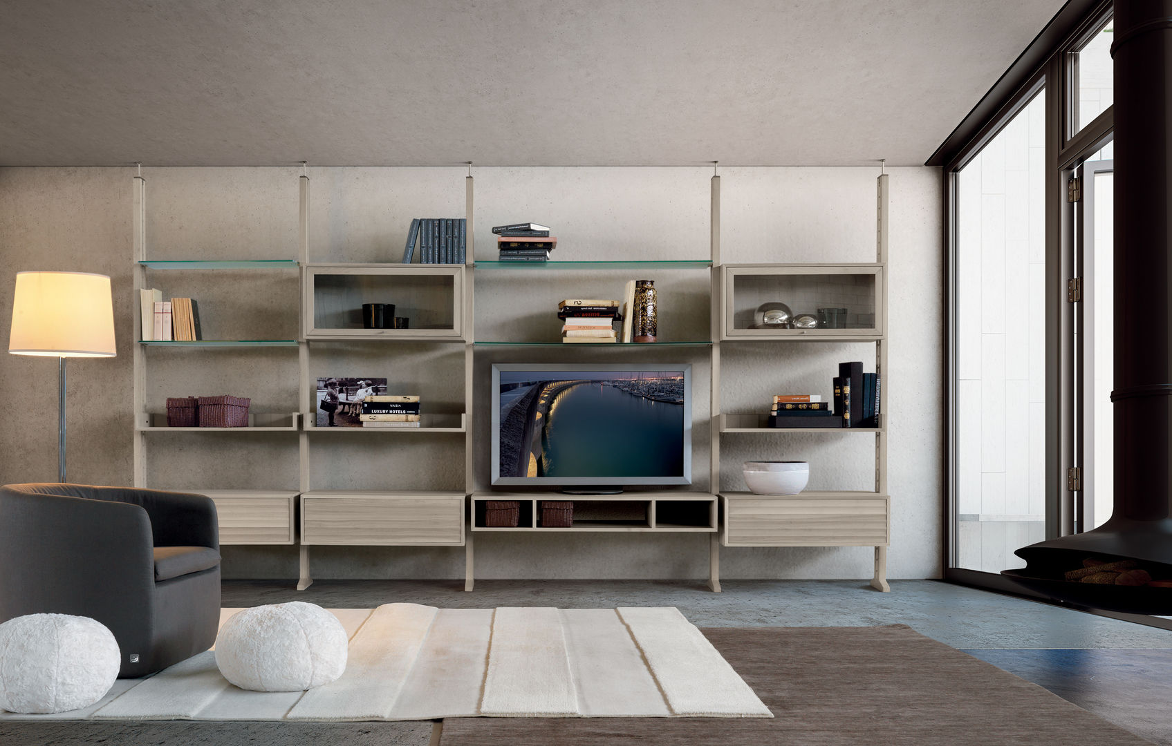 ZONA GIORNO/LIVING, dale italia dale italia Living room Cupboards & sideboards