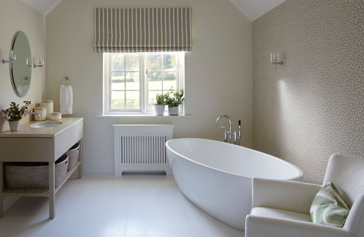 Country House, Hampshire, Helen Green Design Helen Green Design Bagno rurale