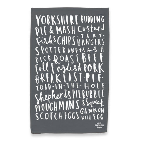 English Food Tea Towel Old English Company Cucina Accessori & Tessili